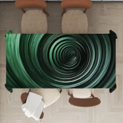 Whirlpool Print Rectangle Tablecloth Waterproof Rectangular Table Cloth for Kitchen Dining