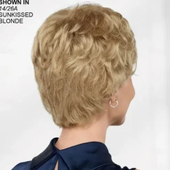 WhisperLite Wig Short Lightweight Style with Chic Cropped Layers/Multi-tonal Shades of Blonde Silver Brown and Red