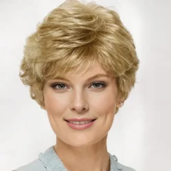 WhisperLite Wig Short Lightweight Style with Chic Cropped Layers/Multi-tonal Shades of Blonde Silver Brown and Red