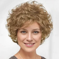 WhisperLite Wig Short Volume-Rich Layers Of Soft Feathery Waves/Multi-tonal Shades of Blonde Silver Brown and Red