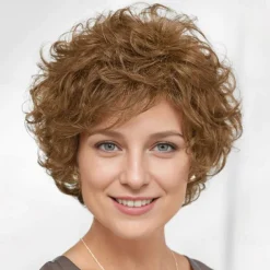 WhisperLite Wig Short Volume-Rich Layers Of Soft Feathery Waves/Multi-tonal Shades of Blonde Silver Brown and Red
