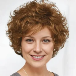 WhisperLite Wig Short Volume-Rich Layers Of Soft Feathery Waves/Multi-tonal Shades of Blonde Silver Brown and Red