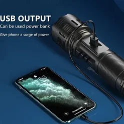 White Laser Super Powerful Flashlight 5000LM TYPE-C Rechargeable Torch Light High Power LED Flashlight Tactical Lantern