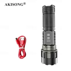 White Laser Super Powerful Flashlight 5000LM TYPE-C Rechargeable Torch Light High Power LED Flashlight Tactical Lantern