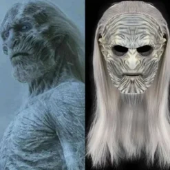 White Walker Halloween Mask Halloween Props Halloween Horror Scary Costume Adults' Men's Unisex Halloween Carnival Easy Halloween Costumes Dress Up