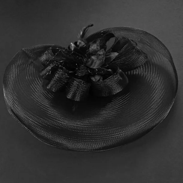 White Wedding Fascinator Tulle Beaded Organza Fascinators Hats Headwear Clip Vintage Elegant with Feathers Fur Flower 1 Piece Kentucky Horse Race Tea Party Ladies Day Headpiece