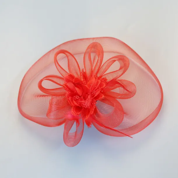 White Wedding Fascinator Tulle Beaded Organza Fascinators Hats Headwear Clip Vintage Elegant with Feathers Fur Flower 1 Piece Kentucky Horse Race Tea Party Ladies Day Headpiece