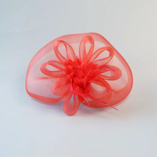 White Wedding Fascinator Tulle Beaded Organza Fascinators Hats Headwear Clip Vintage Elegant with Feathers Fur Flower 1 Piece Kentucky Horse Race Tea Party Ladies Day Headpiece