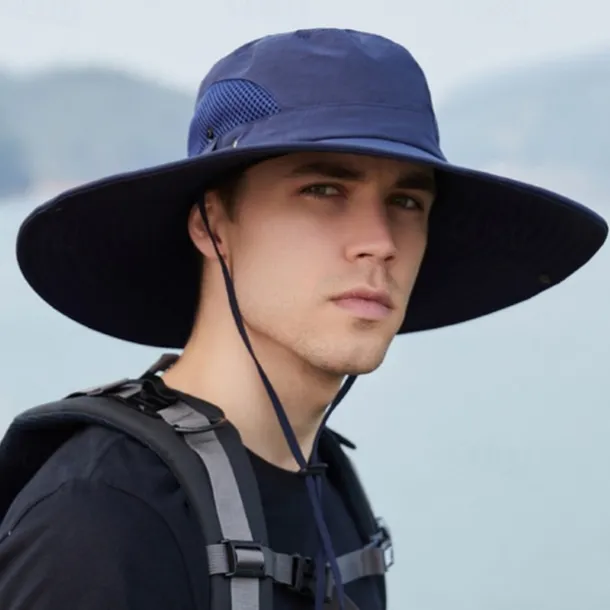 Wide Brim Sun Hat Bucket Hat UPF50+ Waterproof Packable Quick Dry Spring Summer Polyester Hat for Fishing Camping & Hiking