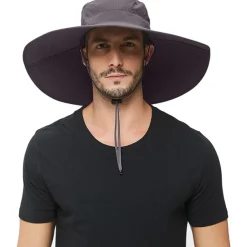 Wide Brim Sun Hat Bucket Hat UPF50+ Waterproof Packable Quick Dry Spring Summer Polyester Hat for Fishing Camping & Hiking
