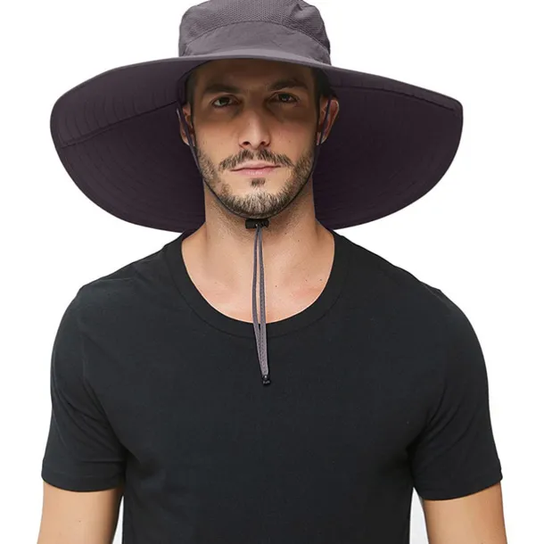 Wide Brim Sun Hat Bucket Hat UPF50+ Waterproof Packable Quick Dry Spring Summer Polyester Hat for Fishing Camping & Hiking