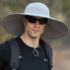 Wide Brim Sun Hat Bucket Hat UPF50+ Waterproof Packable Quick Dry Spring Summer Polyester Hat for Fishing Camping & Hiking