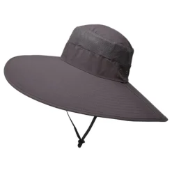 Wide Brim Sun Hat Bucket Hat UPF50+ Waterproof Packable Quick Dry Spring Summer Polyester Hat for Fishing Camping & Hiking