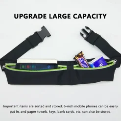 Widened Sports Bag Waterproof Running Belt Bum Waist Pouch Fanny Pack Camping Sport Hiking Zip Bag