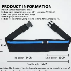 Widened Sports Bag Waterproof Running Belt Bum Waist Pouch Fanny Pack Camping Sport Hiking Zip Bag