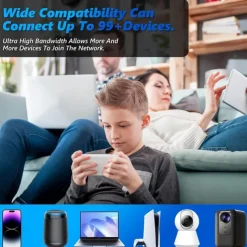 WiFi Extenders Signal Booster WiFi Extenders Signal Dual Band WPS 5GHz & 2.4GHz for Home Ethernet Port Internet WiFi Booster Repeater