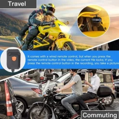WiFi GPS Motorcycle DVR Dash Cam Full 1080P HD Front and Rear Dual Recording Motorcycle Driving Recorder Aterproof Motorbike Bike Motorcycle Camera