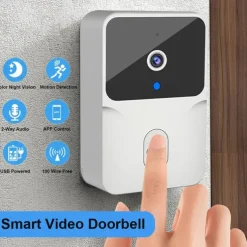 WiFi Video Doorbell Wireless HD Camera PIR Motion Detection IR Alarm Security Smart Home Door Bell WiFi Intercom for Home