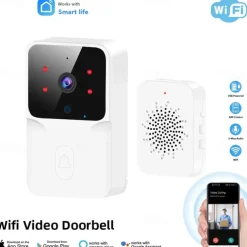 WiFi Video Doorbell Wireless HD Camera PIR Motion Detection IR Alarm Security Smart Home Door Bell WiFi Intercom for Home
