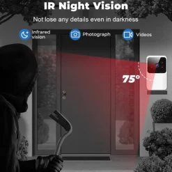 WiFi Video Doorbell Wireless HD Camera PIR Motion Detection IR Alarm Security Smart Home Door Bell WiFi Intercom for Home