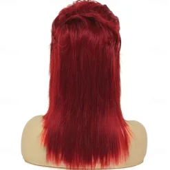 Wig for Women Shoulder Length Straight Natural Layered Hair 70s 80s Rock Costume Wigs Halloween Cosplay Party Wigs
