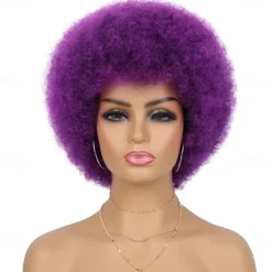 Wig 70s Afro Wigs for Black Women Afro Puff Wigs Bouncy and Soft Natural Looking Full Wigs for Daily Party Cosplay Costume Halloween Wigs