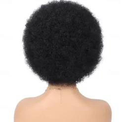 Wig 70s Afro Wigs for Black Women Afro Puff Wigs Bouncy and Soft Natural Looking Full Wigs for Daily Party Cosplay Costume Halloween Wigs