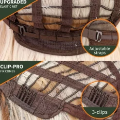 Wig with Bangs Wavy Wigs for Women Shoulder Length Curly Synthetic Hair Wig for Party Daily Use