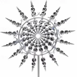 Wind Spinners for Yard Unique And Magical Metal Windmill Outdoor Wind Spinners Ball Bearing Construction Durable Silent Exotic Yard Garden Decoration