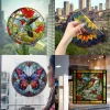 Window Sticker, Home Wall Decor Colorful Hummingbird Stickers Removable Static Decorative Anti-collision Stickers