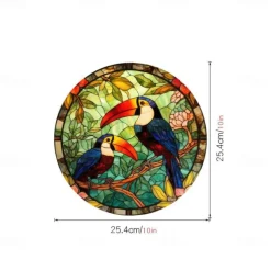 Window Sticker, Home Wall Decor Colorful Hummingbird Stickers Removable Static Decorative Anti-collision Stickers