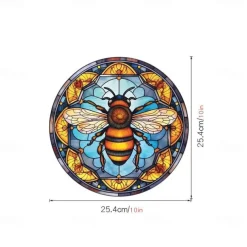 Window Sticker, Home Wall Decor Colorful Hummingbird Stickers Removable Static Decorative Anti-collision Stickers