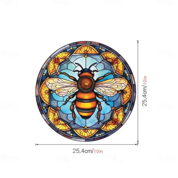 Window Sticker, Home Wall Decor Colorful Hummingbird Stickers Removable Static Decorative Anti-collision Stickers