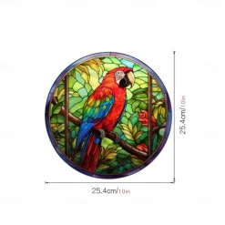 Window Sticker, Home Wall Decor Colorful Hummingbird Stickers Removable Static Decorative Anti-collision Stickers