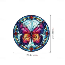 Window Sticker, Home Wall Decor Colorful Hummingbird Stickers Removable Static Decorative Anti-collision Stickers