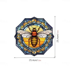 Window Sticker, Home Wall Decor Colorful Hummingbird Stickers Removable Static Decorative Anti-collision Stickers