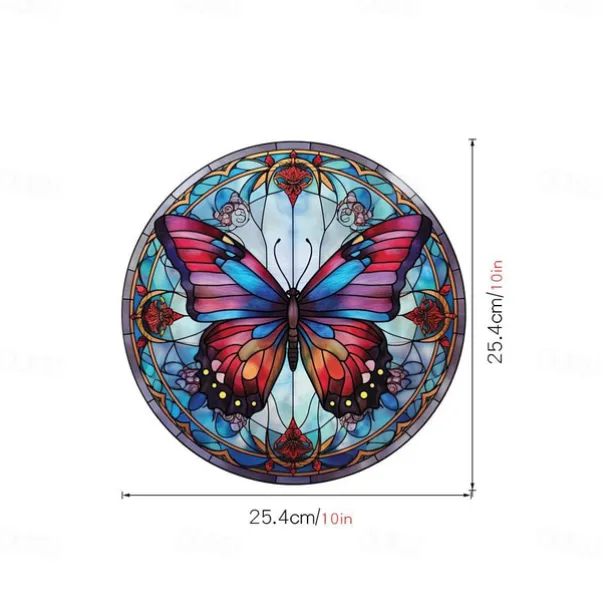 Window Sticker, Home Wall Decor Colorful Hummingbird Stickers Removable Static Decorative Anti-collision Stickers