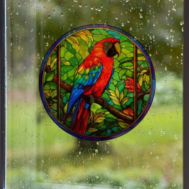Window Sticker, Home Wall Decor Colorful Hummingbird Stickers Removable Static Decorative Anti-collision Stickers