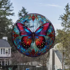 Window Sticker, Home Wall Decor Colorful Hummingbird Stickers Removable Static Decorative Anti-collision Stickers