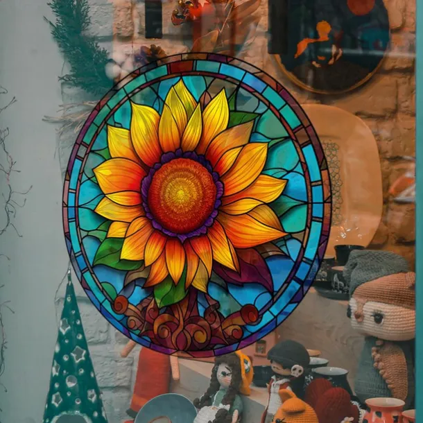 Window Sticker, Home Wall Decor Colorful Hummingbird Stickers Removable Static Decorative Anti-collision Stickers