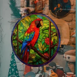 Window Sticker, Home Wall Decor Colorful Hummingbird Stickers Removable Static Decorative Anti-collision Stickers