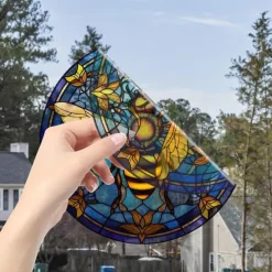 Window Sticker, Home Wall Decor Colorful Hummingbird Stickers Removable Static Decorative Anti-collision Stickers