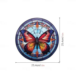 Window Sticker, Home Wall Decor Colorful Hummingbird Stickers Removable Static Decorative Anti-collision Stickers