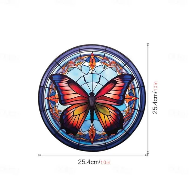 Window Sticker, Home Wall Decor Colorful Hummingbird Stickers Removable Static Decorative Anti-collision Stickers