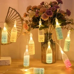Wine Bottle String Lights Oktoberfest Battery Operated10/20/40LED String Lights Summer Life String Lights Decor For Home Bedroom Yard Patio Wedding Birthday Party Summer Decor
