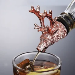 Wine Liquor Spirit Pourer Animal Head Stainless Steel Unique Bottle Stoppers Aerators Bar Tools
