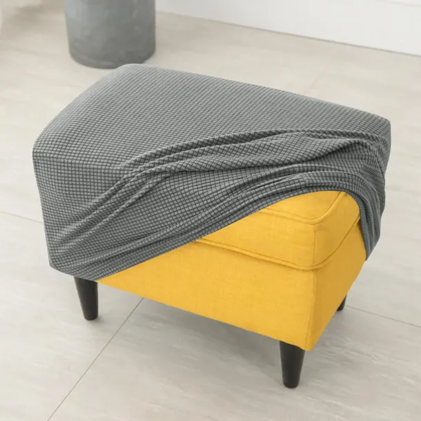 Wing Chair Cover Set, Include Stretch Wingback Chair Slipcover and Ottoman Cover,Burgundy Red Jacquard Wing Back Chair Cover Removable Machine Washable Armchair Chair Cover for Strandmon Chair