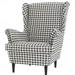 Wingback Chair Cover 100% Cotton with Armrest Cover Floral Quilted Slipcovers Single Seat STANDcover LITB PRIME cover