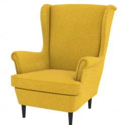 Wingback Chair Cover Armchair Cover Single Seat Solid Color Quilted Polyester Slipcovers STANDcover LITB PRIME cover