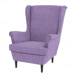 Wingback Chair Cover Armchair Cover Single Seat Solid Color Quilted Polyester Slipcovers STANDcover LITB PRIME cover